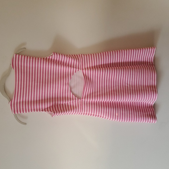 Lilly Pulitzer Whiting Hotty Pink Ottoman Stripe Cut Out Jersey Shift Dress - Picture 6 of 14